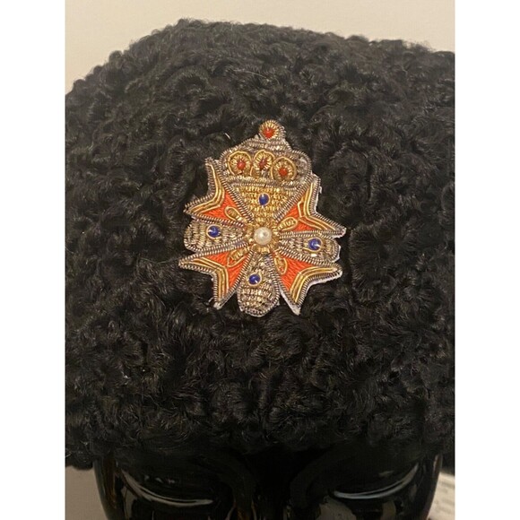 NWT PERSIAN LAMBSWOOL RUSSIAN COSSACK HAT Maximilian Bloomindale\'s Beaded Black main image 6